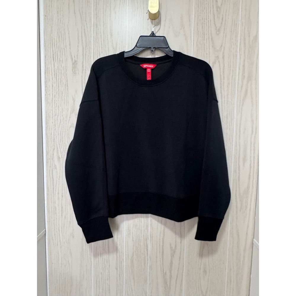 Spanx AirEssentials Luxe Crewneck Top Very Black 21984R Women Large NWT